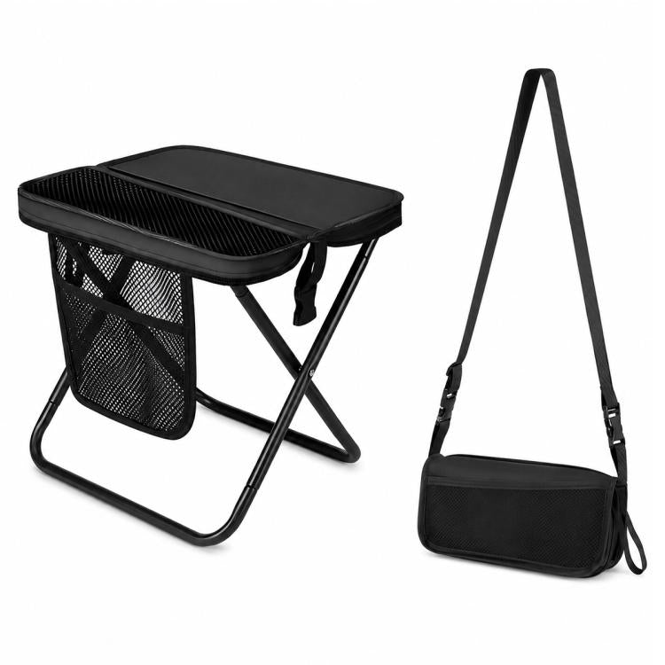 Sgabello pieghevole da campeggio per esterni, borsa a tracolla portatile