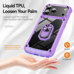 Custodia per telefono in TPU + PC con protezione per l'obiettivo e anello di supporto., For iPhone 18 Pro, For iPhone 18 Pro Max, For iPhone 17 Pro