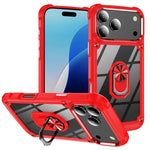 Custodia per telefono in TPU + PC con protezione per l'obiettivo e anello di supporto., For iPhone 18 Pro, For iPhone 18 Pro Max, For iPhone 17 Pro