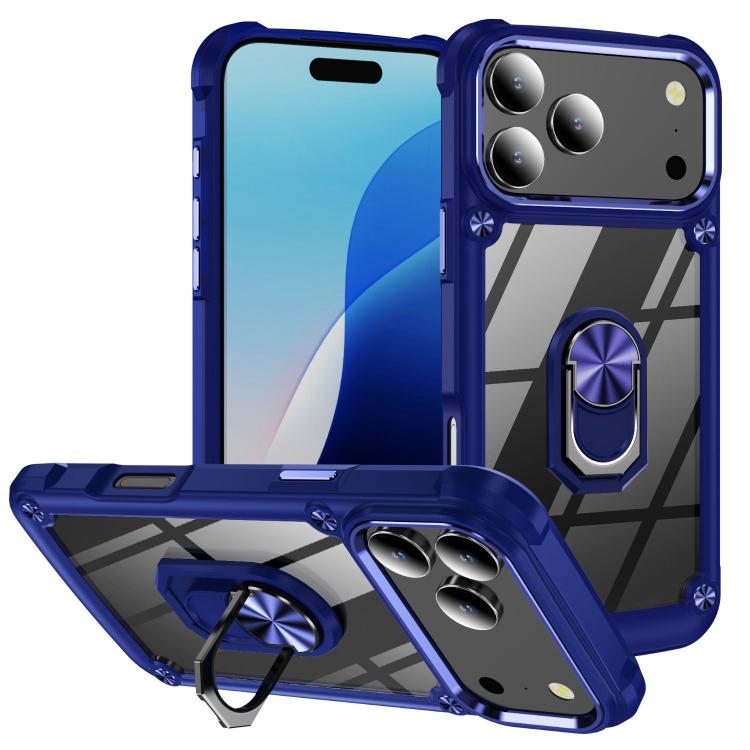 Custodia per telefono in TPU + PC con protezione per l'obiettivo e anello di supporto., For iPhone 18 Pro, For iPhone 18 Pro Max, For iPhone 17 Pro