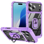 Custodia per telefono in TPU + PC con protezione per l'obiettivo e anello di supporto., For iPhone 18 Pro, For iPhone 18 Pro Max, For iPhone 17 Pro