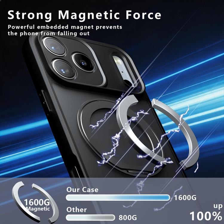 Custodia per telefono ibrida in PC e TPU con supporto magnetico Armor, For iPhone 18 Pro, For iPhone 18 Pro Max, For iPhone 17 Pro Max, For iPhone 17 Pro
