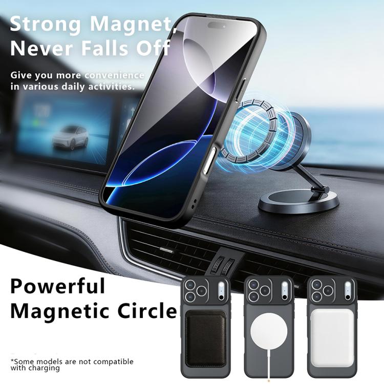 Custodia per telefono ibrida in PC e TPU con supporto magnetico Armor, For iPhone 18 Pro, For iPhone 18 Pro Max, For iPhone 17 Pro Max, For iPhone 17 Pro