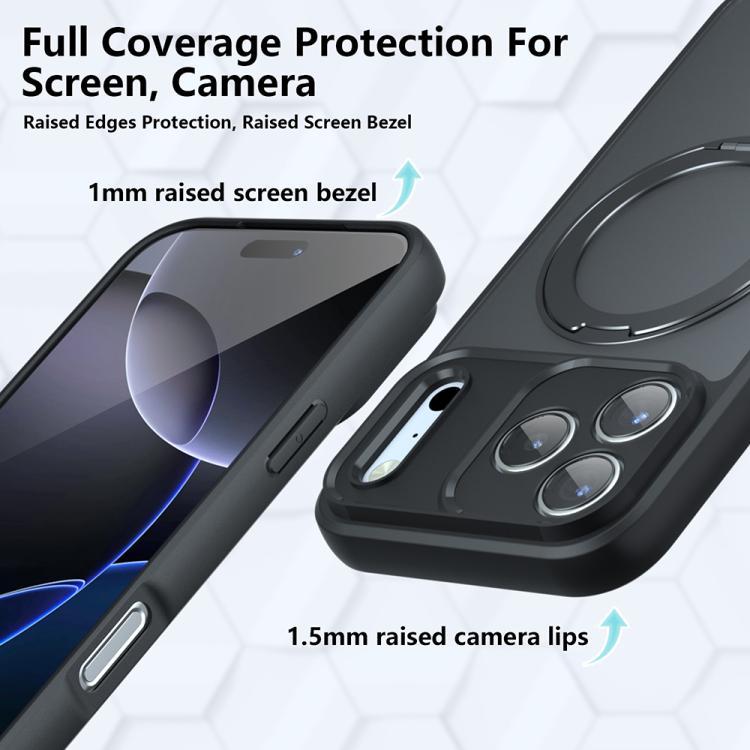 Custodia per telefono ibrida in PC e TPU con supporto magnetico Armor, For iPhone 18 Pro, For iPhone 18 Pro Max, For iPhone 17 Pro Max, For iPhone 17 Pro