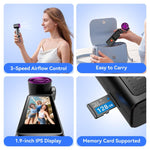 Videocamera portatile F21 con schermo IPS da 1,97 pollici, risoluzione HD 1080p e ventola, ideale per vlog.