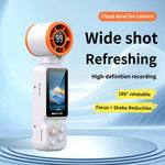Videocamera tascabile LK-035 con stabilizzatore a ventola, schermo da 1,97 pollici, risoluzione HD 1080P, ideale per vlog.