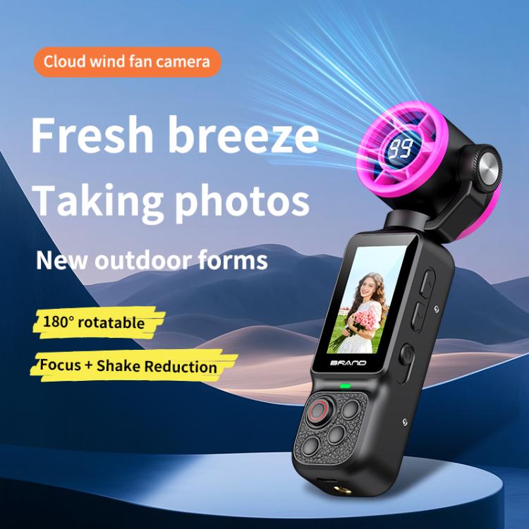 Videocamera tascabile LK-035 con stabilizzatore a ventola, schermo da 1,97 pollici, risoluzione HD 1080P, ideale per vlog.