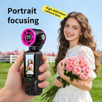 Videocamera tascabile LK-035 con stabilizzatore a ventola, schermo da 1,97 pollici, risoluzione HD 1080P, ideale per vlog.