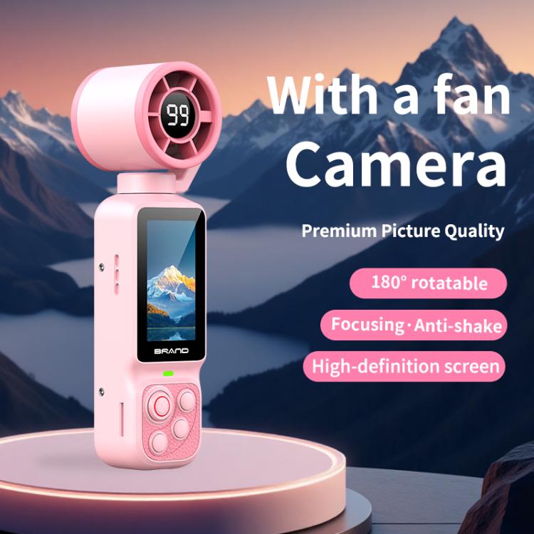 Videocamera tascabile LK-035 con stabilizzatore a ventola, schermo da 1,97 pollici, risoluzione HD 1080P, ideale per vlog.