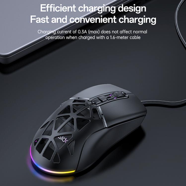 Mouse Yesido KB46 cablato, Bluetooth 2.4G, RGB, 3 modalità, ricaricabile