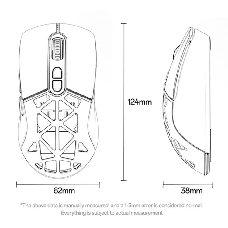 Mouse Yesido KB46 cablato, Bluetooth 2.4G, RGB, 3 modalità, ricaricabile