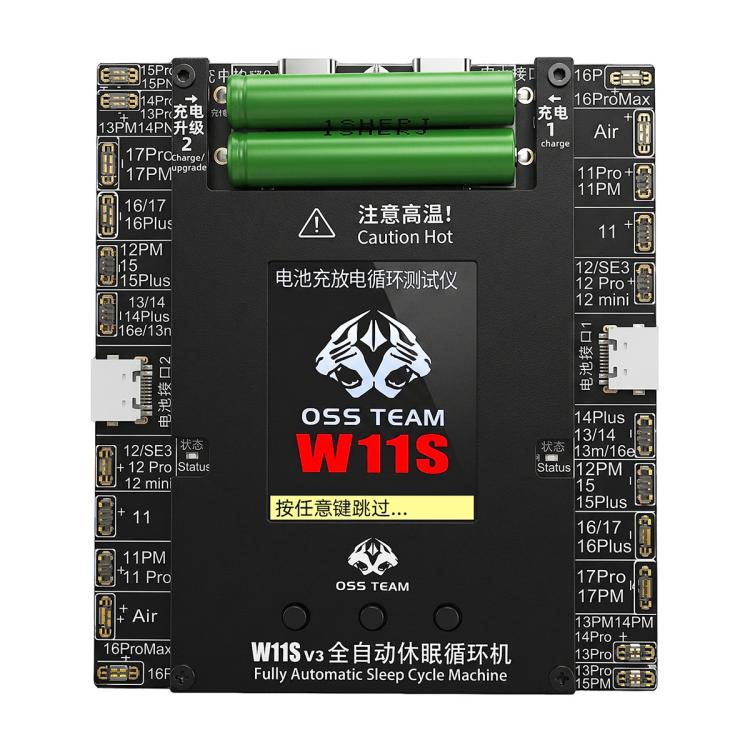 Tester automatico a doppio canale per cicli di carica/scarica della batteria OSS W11S-V3, OSS W11S-V3