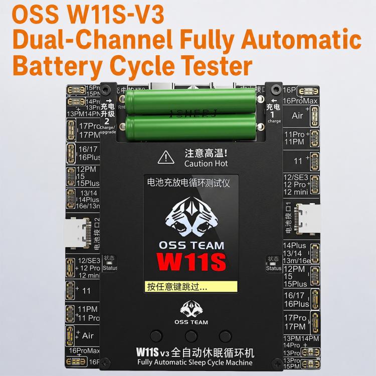 Tester automatico a doppio canale per cicli di carica/scarica della batteria OSS W11S-V3