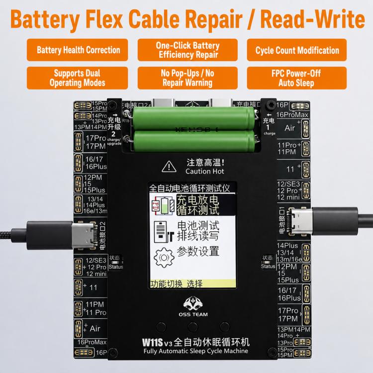 Tester automatico a doppio canale per cicli di carica/scarica della batteria OSS W11S-V3