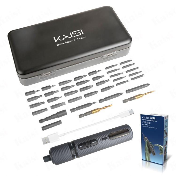 Set di avvitatori elettrici ricaricabili Kaisi D359 37 in 1