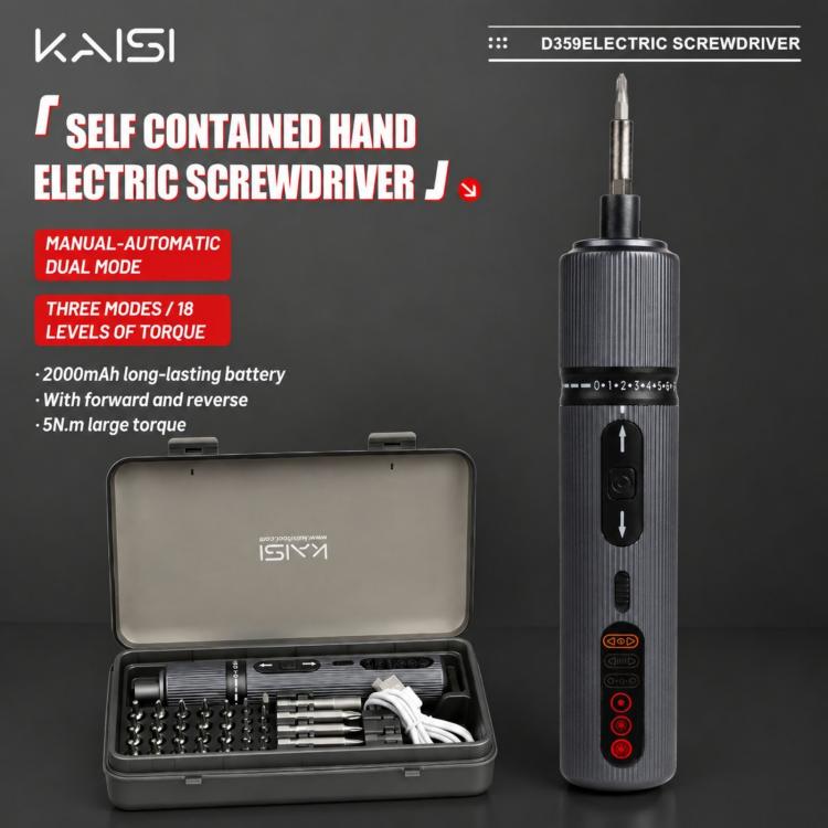 Set di avvitatori elettrici ricaricabili Kaisi D359 37 in 1