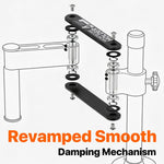 Supporto per microscopio MECHANIC M6+ con braccio oscillante smorzato e rotazione a 360°.