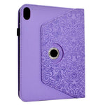 Custodia per tablet smart in ecopelle con motivo a farfalla in rilievo, girevole., For iPad 2025 / 2022, For iPad mini 2024 / mini 6, For iPad Air 2026 / 2025 / 2024, For iPad 10.2 2021 / 10.5 2019
