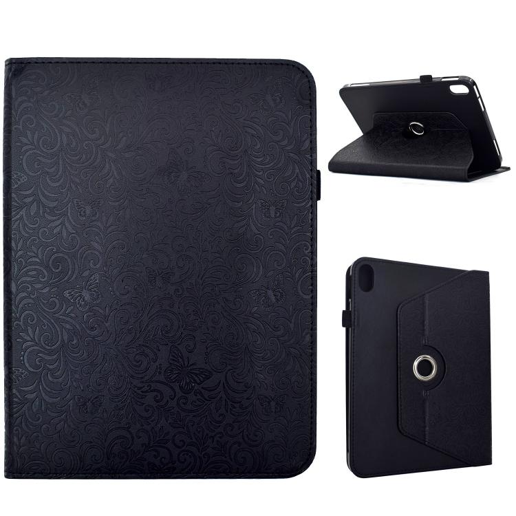 Custodia per tablet smart in ecopelle con motivo a farfalla in rilievo, girevole., For iPad 2025 / 2022, For iPad mini 2024 / mini 6, For iPad Air 2026 / 2025 / 2024, For iPad 10.2 2021 / 10.5 2019