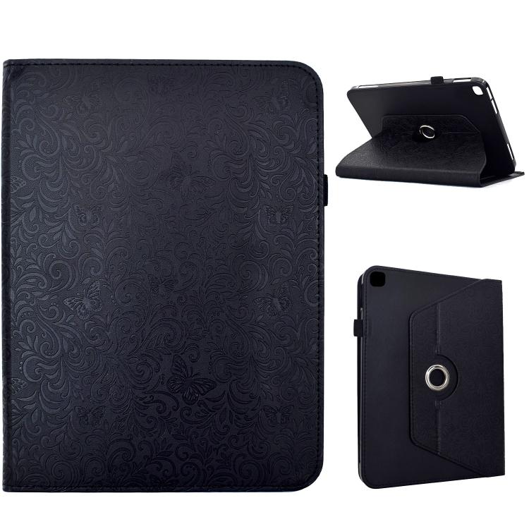 Custodia per tablet smart in ecopelle con motivo a farfalla in rilievo, girevole., For iPad 2025 / 2022, For iPad mini 2024 / mini 6, For iPad Air 2026 / 2025 / 2024, For iPad 10.2 2021 / 10.5 2019