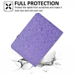 Custodia per tablet smart in ecopelle con motivo a farfalla in rilievo, girevole., For iPad 9.7 2018 / 2017