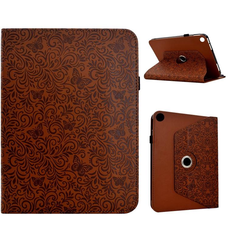 Custodia per tablet smart in ecopelle con motivo a farfalla in rilievo, girevole., For Galaxy Tab S12+, For Galaxy Tab A11+ / A9+, For Galaxy Tab S11, For Galaxy Tab S10 FE+