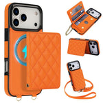Portafoglio romboidale con custodia magnetica per telefono, tracolla e cinturino da polso, For iPhone 17e / 16e, For iPhone 17 Pro Max, For iPhone 17 Pro, For iPhone 17
