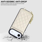 Portafoglio romboidale con custodia magnetica per telefono, tracolla e cinturino da polso, For iPhone Air, For iPhone 16 Pro Max, For iPhone 16 Pro, For iPhone 16 Plus