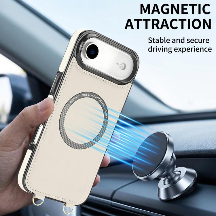Portafoglio romboidale con custodia magnetica per telefono, tracolla e cinturino da polso, For iPhone Air, For iPhone 16 Pro Max, For iPhone 16 Pro, For iPhone 16 Plus