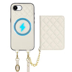 Portafoglio romboidale con custodia magnetica per telefono, tracolla e cinturino da polso, For iPhone 17e / 16e, For iPhone 17 Pro Max, For iPhone 17 Pro, For iPhone 17