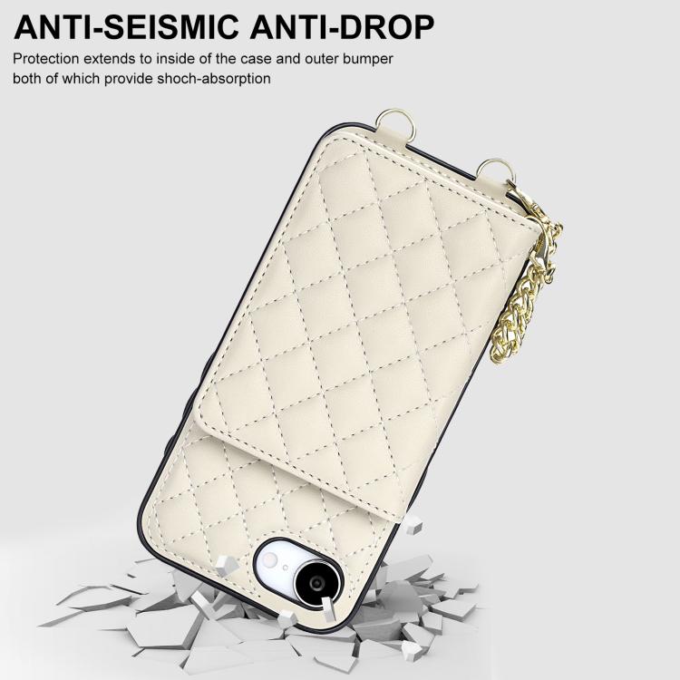 Portafoglio romboidale con custodia magnetica per telefono, tracolla e cinturino da polso, For iPhone 17e / 16e, For iPhone 17 Pro Max, For iPhone 17 Pro, For iPhone 17