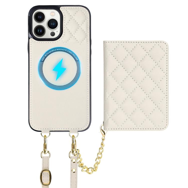 Portafoglio romboidale con custodia magnetica per telefono, tracolla e cinturino da polso, For iPhone 13 Pro Max, For iPhone 13 Pro, For iPhone 12 / 12 Pro, For iPhone 12 Pro Max