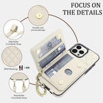 Portafoglio romboidale con custodia magnetica per telefono, tracolla e cinturino da polso, For iPhone 13 Pro Max, For iPhone 13 Pro, For iPhone 12 / 12 Pro, For iPhone 12 Pro Max