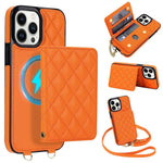 Portafoglio romboidale con custodia magnetica per telefono, tracolla e cinturino da polso, For iPhone 13 Pro Max, For iPhone 13 Pro, For iPhone 12 / 12 Pro, For iPhone 12 Pro Max