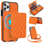 Portafoglio romboidale con custodia magnetica per telefono, tracolla e cinturino da polso, For iPhone 11 Pro Max, For iPhone 11, For iPhone 11 Pro
