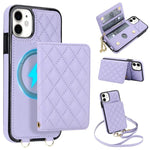 Portafoglio romboidale con custodia magnetica per telefono, tracolla e cinturino da polso, For iPhone 11 Pro Max, For iPhone 11, For iPhone 11 Pro