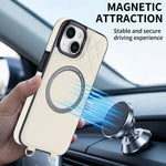 Portafoglio romboidale con custodia magnetica per telefono, tracolla e cinturino da polso, For iPhone 15, For iPhone 14 / 13, For iPhone 14 Pro, For iPhone 14 Pro Max