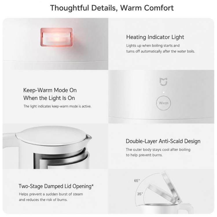 Bollitore elettrico Xiaomi Mijia in acciaio titanio 1,7L