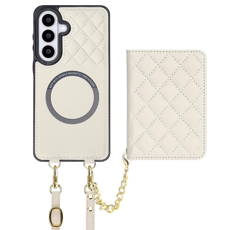 Portafoglio romboidale con custodia magnetica per telefono, tracolla e cinturino da polso, For Galaxy S26+ 5G, For Galaxy S26 Ultra 5G, For Galaxy S26 5G, For Galaxy S25 FE 5G
