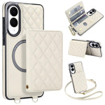 Portafoglio romboidale con custodia magnetica per telefono, tracolla e cinturino da polso, For Galaxy S25 Edge 5G, For Galaxy S25 5G, For Galaxy S25+ 5G, For Galaxy S25 Ultra 5G