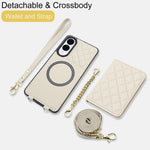 Portafoglio romboidale con custodia magnetica per telefono, tracolla e cinturino da polso, For Galaxy S25 Edge 5G, For Galaxy S25 5G, For Galaxy S25+ 5G, For Galaxy S25 Ultra 5G