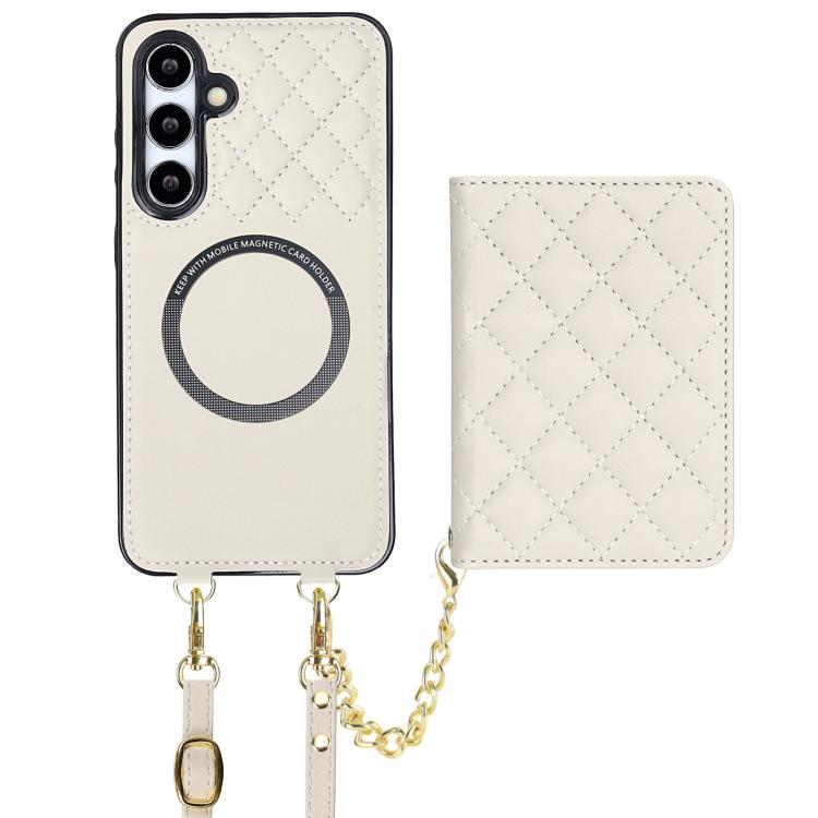 Portafoglio romboidale con custodia magnetica per telefono, tracolla e cinturino da polso, For Galaxy S24 FE 5G, For Galaxy S24 Ultra 5G, For Galaxy S24+ 5G, For Galaxy S24 5G