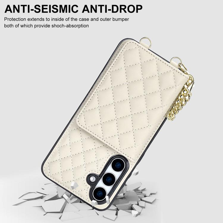Portafoglio romboidale con custodia magnetica per telefono, tracolla e cinturino da polso, For Galaxy S24 FE 5G, For Galaxy S24 Ultra 5G, For Galaxy S24+ 5G, For Galaxy S24 5G