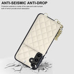 Portafoglio romboidale con custodia magnetica per telefono, tracolla e cinturino da polso, For Galaxy S23 FE 5G, For Galaxy S23 Ultra 5G, For Galaxy S23+ 5G, For Galaxy S23 5G