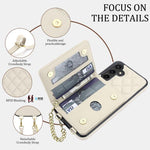 Portafoglio romboidale con custodia magnetica per telefono, tracolla e cinturino da polso, For Galaxy S23 FE 5G, For Galaxy S23 Ultra 5G, For Galaxy S23+ 5G, For Galaxy S23 5G