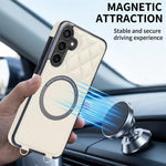 Portafoglio romboidale con custodia magnetica per telefono, tracolla e cinturino da polso, For Galaxy S23 FE 5G, For Galaxy S23 Ultra 5G, For Galaxy S23+ 5G, For Galaxy S23 5G
