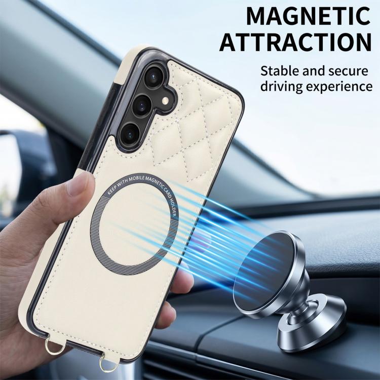 Portafoglio romboidale con custodia magnetica per telefono, tracolla e cinturino da polso, For Galaxy S23 FE 5G, For Galaxy S23 Ultra 5G, For Galaxy S23+ 5G, For Galaxy S23 5G