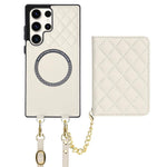 Portafoglio romboidale con custodia magnetica per telefono, tracolla e cinturino da polso, For Galaxy S22 Ultra 5G, For Galaxy S22+ 5G, For Galaxy S22 5G, For Galaxy Note20 Ultra
