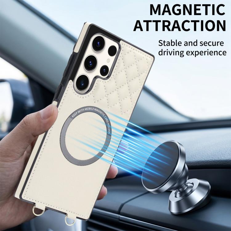 Portafoglio romboidale con custodia magnetica per telefono, tracolla e cinturino da polso, For Galaxy S22 Ultra 5G, For Galaxy S22+ 5G, For Galaxy S22 5G, For Galaxy Note20 Ultra