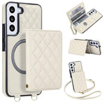 Portafoglio romboidale con custodia magnetica per telefono, tracolla e cinturino da polso, For Galaxy S22 Ultra 5G, For Galaxy S22+ 5G, For Galaxy S22 5G, For Galaxy Note20 Ultra